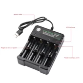 BMAX 18650 Lityum Pil USB Bağımsız 4 Yuvalı Şarj Cihazı Siyah - 3