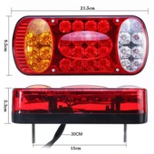 MK-231 Model 12V Kırmızı Römork Kamyon LED Saman Şapka Arka Stop Lambası - 2