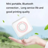 Taşınabilir Mini Termal Bluetooth Yazıcı Mavi - 3