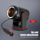 12V 130W Araç Isıtıcı ve Soğutucu Fan Cam Buhar Giderici ve Buz Çözücü Isıtıcı Siyah - 3