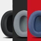 Sony WH XB900N Kulaklık İçin 2li Protein Deri Gri Sünger Kulaklık Pedi - 2