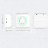 Taşınabilir Mini Termal Bluetooth Yazıcı Mavi - 7