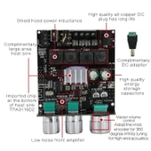 XINYI Sini T50H Bluetooth 5.0 Dijital Güç Modülü Stereo Ön Aşama Yüksek Seviyeli Ayar - 6