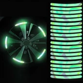 20 Parça Araba Gökkuşağı Jant Reflektörlü Lastik Işıklı Uyarı Süsü - 1