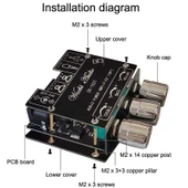 ZK-LT21 Mini Bluetooth 5.1 Ses Alıcı Modülü Güç Amplifikatörlü Dijital D Stereo Çift Kanal - 4