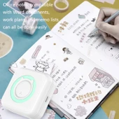 Taşınabilir Mini Termal Bluetooth Yazıcı Mavi - 5