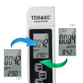 Beyaz Arka Işıklı TDS ve EC Su Kalitesi Test Kalemi - 6