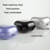 Yüksek Şeffaf TPU Kulaklık Kılıfı Samsung Galaxy Buds Pro ve Live Mor - 3
