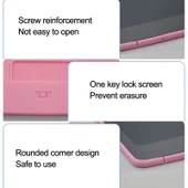 12 Inç Renkli LCD Yazı Tahtası Çocuklar İçin Açık Mavi - 4