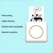 Mini Öğrenci Yanlış Soru Bluetooth Termal Yazıcı Pembe - 4