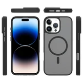 İPhone 16 Pro Uyumlu Siyah Magsafe Özellikli Juko Kılıf - 5