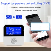 Tuya WIFI Sıcaklık ve Nem Sensörü 2.9 inç LCD Ekranlı Sensör Hattı Dahil - 6