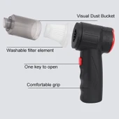 Şarjlı Model 16000pa Çift Amaçlı Mini Araç Üfleme ve Emme Vakum Süpürgesi - 4