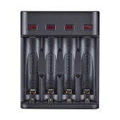 BMAX BH 804U 1.2V AA AAA Şarj Edilebilir Pil 4 Yuvalı Mikro USB Şarj Cihazı Siyah - 1