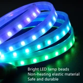 Araba LED Streamer Dekoratif Kaput Atmosfer Işığı Kumandalı APP Renkli Işık 1.8 Metre - 7