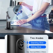 P01 360 Derece Döner Takipli Gimbal Sabitleyici 1 4 İnç Arayüz Siyah - 4