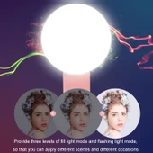 2 Adet Pembe Telefon Kamera Selfie LED Dolgu Işığı - 6