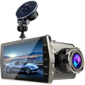 4 Inç HD 1080P Çift Lensli Gece Görüşlü Ön ve Arka Araç Video Kaydedici Metal Kasa - 1