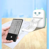 C9 Mini Termal Yazıcı Bluetooth Fotoğraf Yazıcısı Öğrenci Ödev Hataları Toplama Yazıcısı Mavi İngilizce Versiyon - 2
