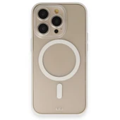 İPhone 15 Pro Uyumlu Beyaz Magsafe Özellikli Gora Kılıf - 2