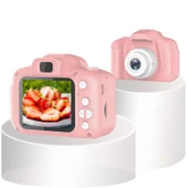 13 MP Pembe Çocuk Oyuncak Dijital SLR Kamera Hafıza Kartı Okuyuculu - 1