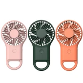 Taşınabilir Mini Cep USB Fan Pembe 7 Renkli Işıklı Şarjlı - 2