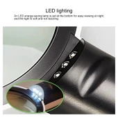 Eldivenli 95mm 10 Kat Büyütmeli LED Işıklı El Tipi Büyüteç - 5