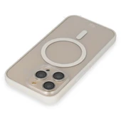 İPhone 15 Pro Uyumlu Beyaz Magsafe Özellikli Gora Kılıf - 4
