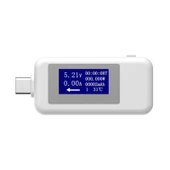 KEWEISI Çok Fonksiyonlu Type-C USB-C Dijital Voltmetre Ampermetre Beyaz - 2