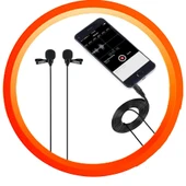 Kablolu Lavalier Kondansatör Mikrofon Çift Başlı İki Kişilik Canlı Yayın ve Mobil Telefon K Şarkı Mikrofonu 515PU Siyah Çanta - 5