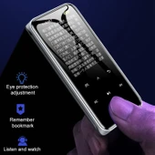 M22 Taşınabilir Bluetooth Dokunmatik Ekran MP3 Çalar Kayıt Cihazı E-Kitap 4GB Siyah - 10