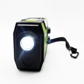 Çok Fonksiyonlu El Kranklı Güneş Enerjili LED Fener Tam Bant FM Radyo Masa Lambası Alarm Turuncu - 5