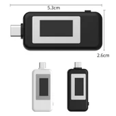 KEWEISI Çok Fonksiyonlu Type-C USB-C Dijital Voltmetre Ampermetre Beyaz - 4