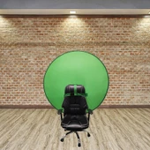 75cm Katlanabilir Yeşil Fon Kumaşı Kimlik Fotoğrafı ve Video Arka Planı - 6