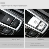 BMW Park Freni Düğme Kapağı ABS Krom Model P Gümüş - 4