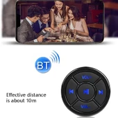 Araba Telefon Uzaktan Kumandası Bluetooth Kablosuz Çoklu Medya Butonlu Gümüş - 5