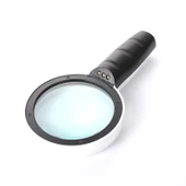 Eldivenli 95mm 10 Kat Büyütmeli LED Işıklı El Tipi Büyüteç - 3