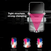 Araba Klima Havalandırma Telefon Tutucu Gri Yükseltilmiş Pro Metal - 5