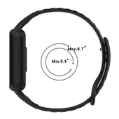 Xiaomi Smart Band 8 Active Siyah Kırmızı Çift Renkli Nefes Alabilir Spor Silikon Saat Kayışı - 7