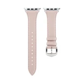 Apple Watch 3 2 1 Serisi 38mm İnce Deri Kordon Pembe - 3