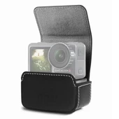 Su Geçirmez Mini Deri Taşıma Kutusu Siyah DJI Osmo Action GoPro SJCAM Xiaomi Mi Jia Uyumlu - 1