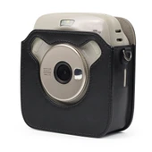 Fujifilm Instax Square SQ20 Uyumlu Siyah PU Deri Kamera Çantası ve Askı - 5