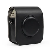 Fujifilm Instax Square SQ20 Uyumlu Siyah PU Deri Kamera Çantası ve Askı - 3