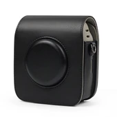 Fujifilm Instax Square SQ20 Uyumlu Siyah PU Deri Kamera Çantası ve Askı - 1