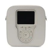Fujifilm Instax Square SQ20 Uyumlu Beyaz PU Deri Kamera Çantası ve Askı - 6