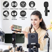 One by One Kablosuz Yaka Mikrofonu Android Telefon ve Bilgisayar için USB C Alıcılı - 4