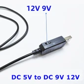 DC 5V den DC 9V 12V USB Voltaj Yükseltici Dönüştürücü Kablo 1A Güç Regülatörü LED Ekranlı - 3