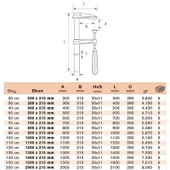 BULUT Uzun Çeneli İşkence 110 cm - 1100x215 mm - 3