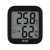 VIT İç Mekan Dijital Isı ve Nem Ölçer Siyah Termometre BVT17 - 1