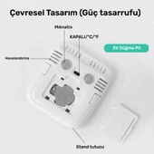 VIT 2'li İç Mekan Dijital Isı ve Nem Ölçer Siyah-Beyaz Termometre KVT17 - 5